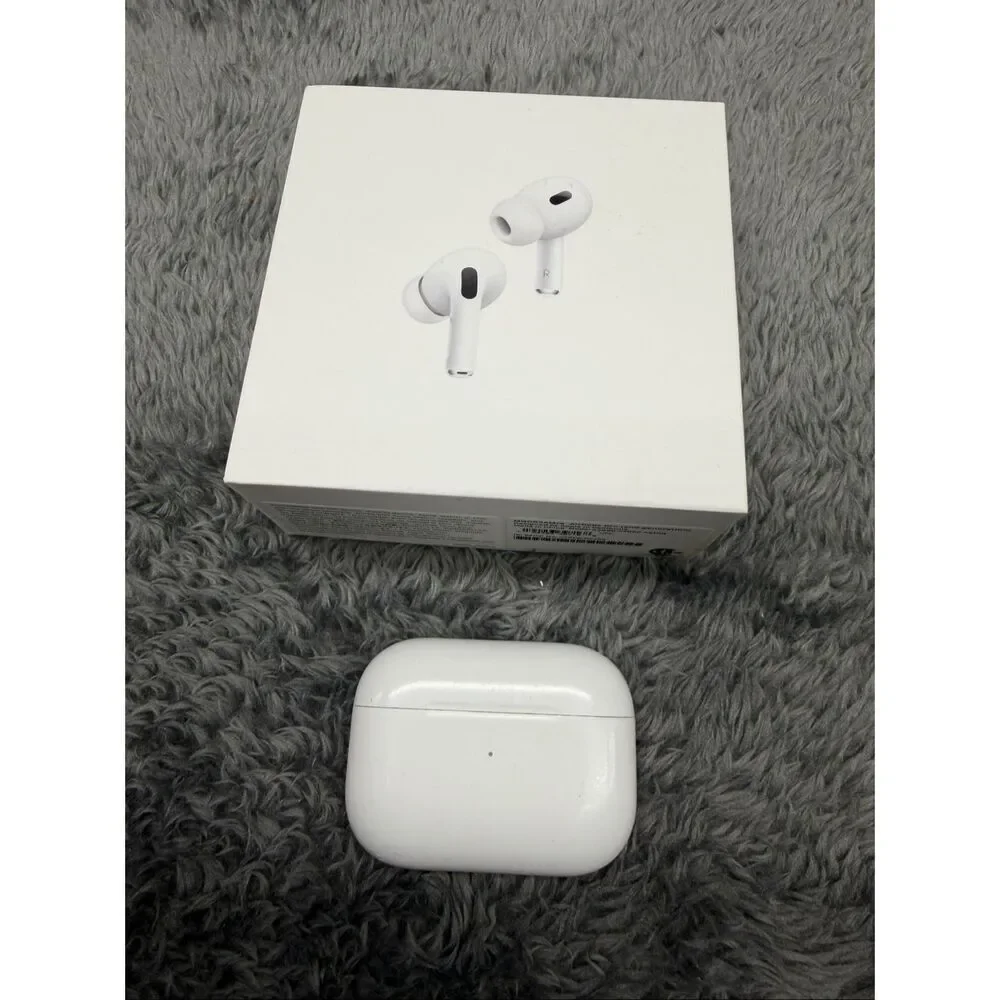 Apple AirPod Pros 2 in excellent shape! Comes with case, cable, packaging, extra